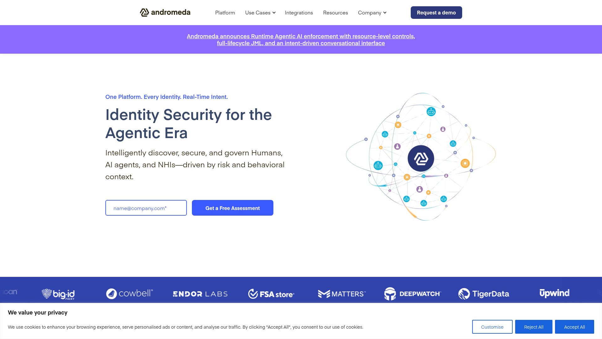 Andromeda Security homepage