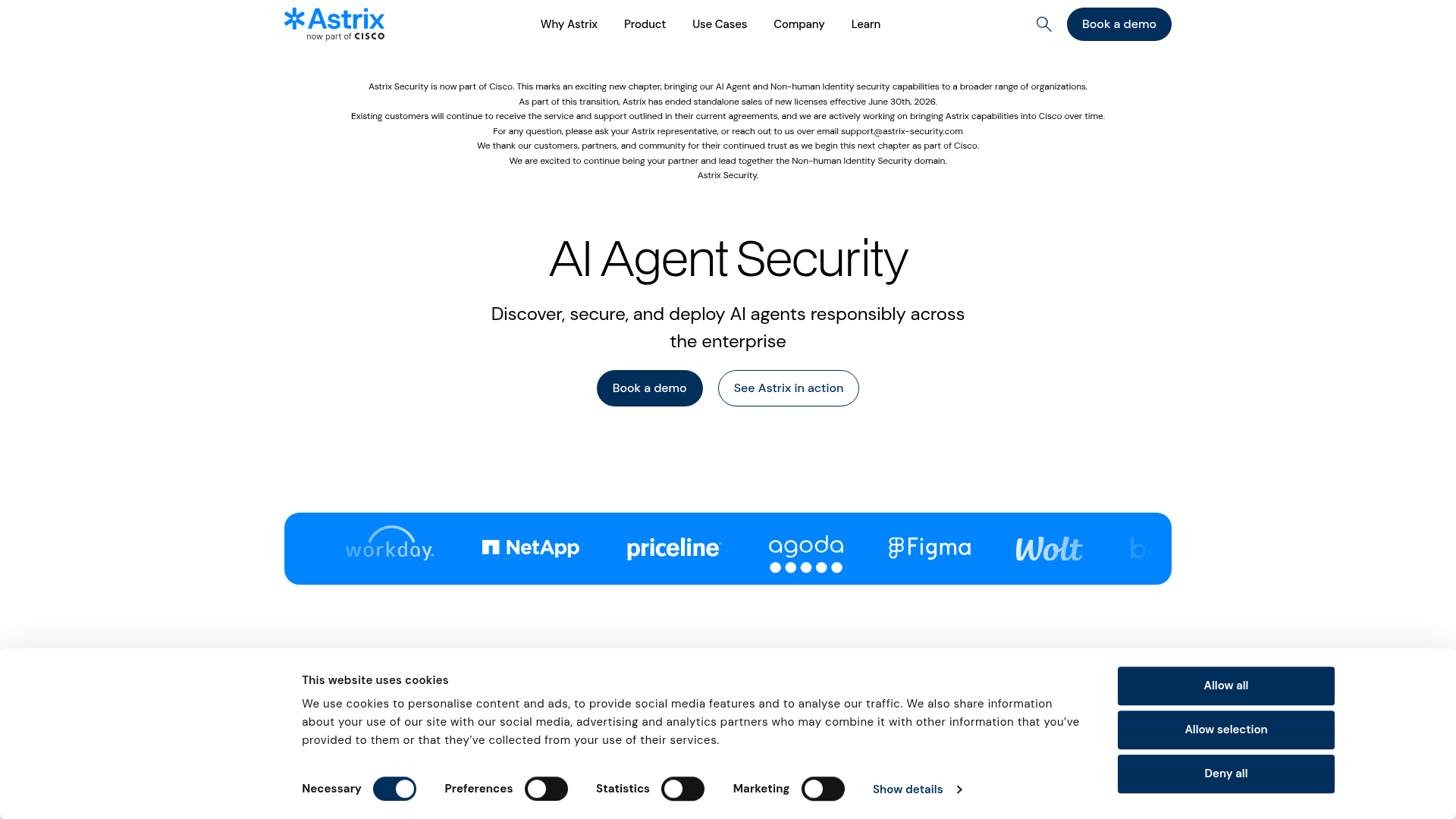Astrix Security homepage