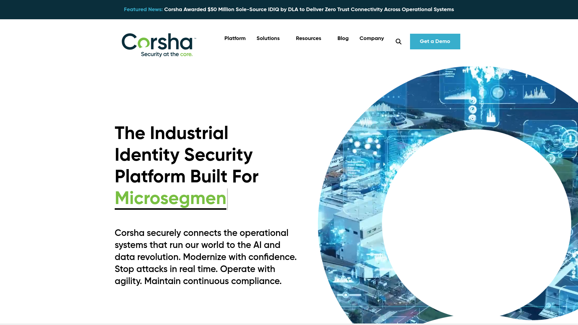 Corsha homepage