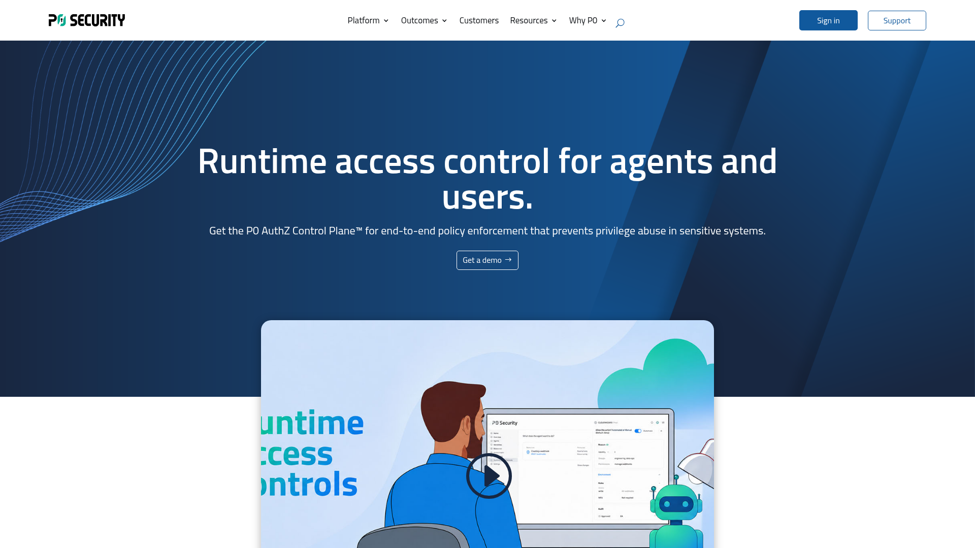 P0 Security homepage